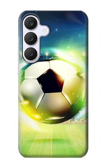 S3844 輝くサッカー サッカーボール Glowing Football Soccer Ball Samsung Galaxy S25 FE バックケース、フリップケース・カバー
