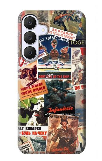 S3905 ビンテージ アーミー ポスター Vintage Army Poster Samsung Galaxy S25 FE バックケース、フリップケース・カバー