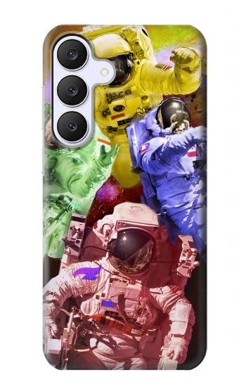 S3914 カラフルな星雲の宇宙飛行士スーツ銀河 Colorful Nebula Astronaut Suit Galaxy Samsung Galaxy S25 FE バックケース、フリップケース・カバー