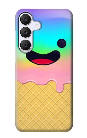 S3939 アイスクリーム キュートな笑顔 Ice Cream Cute Smile Samsung Galaxy S25 FE バックケース、フリップケース・カバー