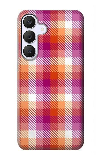 S3941 LGBT レズビアン プライド フラグ チェック柄 LGBT Lesbian Pride Flag Plaid Samsung Galaxy S25 FE バックケース、フリップケース・カバー