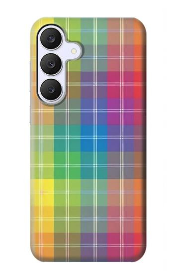 S3942 LGBTQ レインボーチェック柄タータンチェック LGBTQ Rainbow Plaid Tartan Samsung Galaxy S25 FE, S26 FE バックケース、フリップケース・カバー