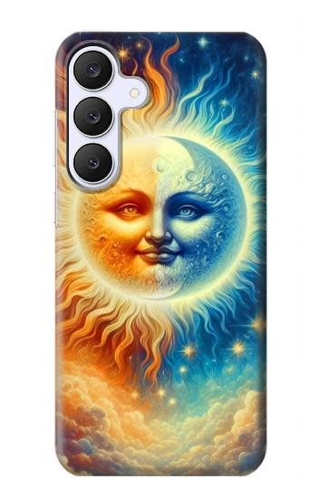S3966 芸術的な太陽と月 Artistic Sun Moon Samsung Galaxy S25 FE バックケース、フリップケース・カバー