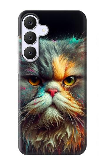 S3971 色を塗った猫 Cat Painted Color Samsung Galaxy S25 FE バックケース、フリップケース・カバー