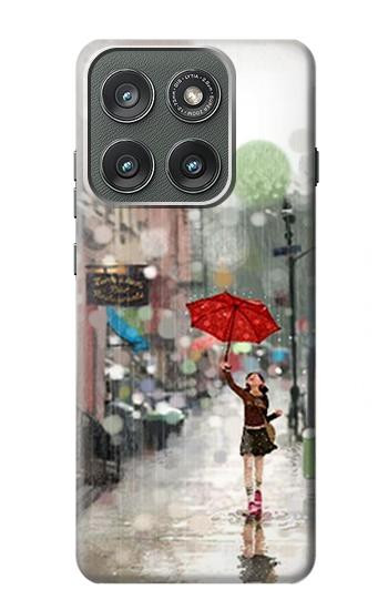 S0108 雨の中の少女 Girl in The Rain Motorola Edge (2025) バックケース、フリップケース・カバー