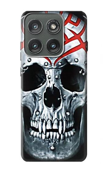 S0223 吸血鬼 スカル タトゥー Vampire Skull Tattoo Motorola Edge (2025) バックケース、フリップケース・カバー