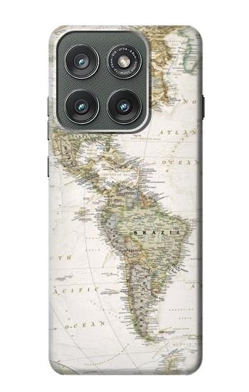S0604 世界地図 World Map Motorola Edge (2025) バックケース、フリップケース・カバー