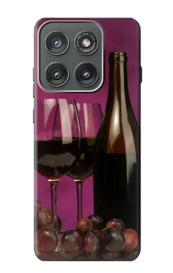 S0910 赤ワイン Red Wine Motorola Edge (2025) バックケース、フリップケース・カバー