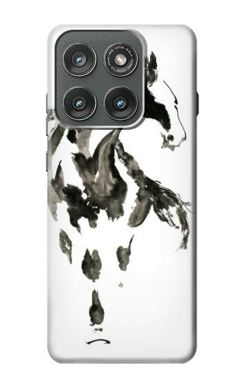 S1031 馬の絵筆 Horse Paintbrush Motorola Edge (2025) バックケース、フリップケース・カバー