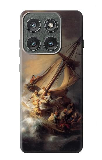 S1091 嵐の中のキリスト レンブラント Rembrandt Christ in The Storm Motorola Edge (2025) バックケース、フリップケース・カバー
