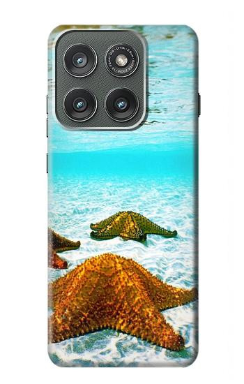 S1679 ヒトデ 海 浜 Starfish Sea Beach Motorola Edge (2025) バックケース、フリップケース・カバー