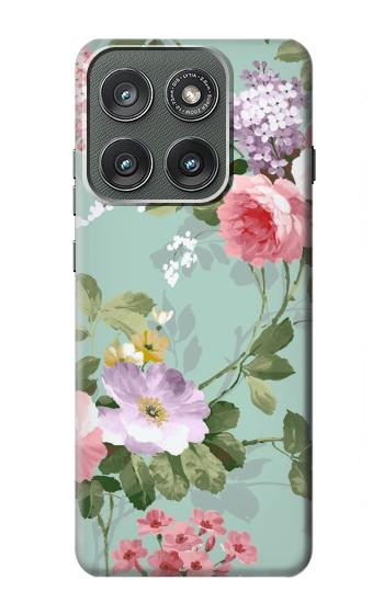 S2178 花アートの絵画 Flower Floral Art Painting Motorola Edge (2025) バックケース、フリップケース・カバー