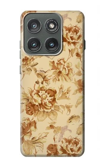 S2180 ヴィンテージ花のパターン Flower Floral Vintage Pattern Motorola Edge (2025) バックケース、フリップケース・カバー