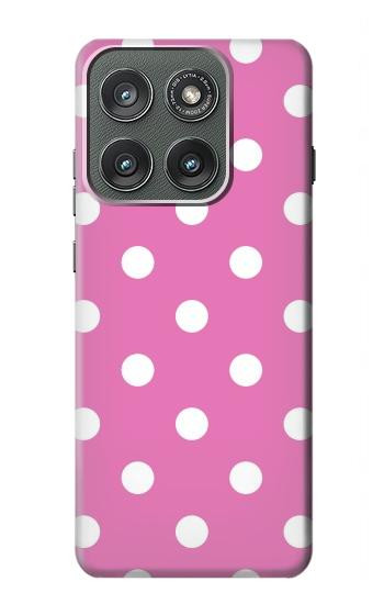 S2358 ピンクの水玉 Pink Polka Dots Motorola Edge (2025) バックケース、フリップケース・カバー