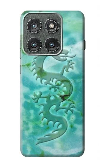S2653 ドラゴングリーンターコイズストーングラフィックプリント Chinese Dragon Green Turquoise Stone Graphic Printed Motorola Edge (2025) バックケース、フリップケース・カバー