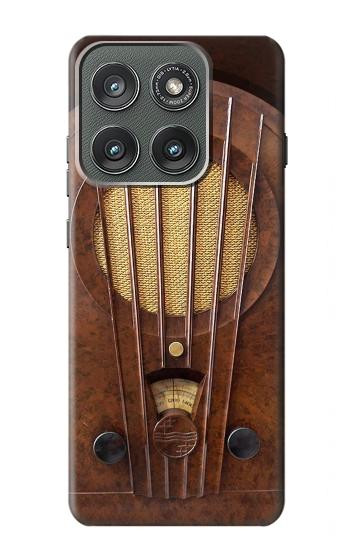 S2655 ヴィンテージベークライトデコラジオ Vintage Bakelite Deco Radio Motorola Edge (2025) バックケース、フリップケース・カバー