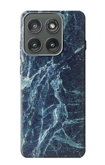 S2799 ライトブルーマーブルストーン グラフィックプリント Light Blue Marble Stone Texture Printed Motorola Edge (2025) バックケース、フリップケース・カバー