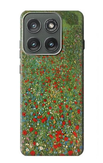 S2872 グスタフ・クリムト けしの野 Gustav Klimt Poppy Field Motorola Edge (2025) バックケース、フリップケース・カバー