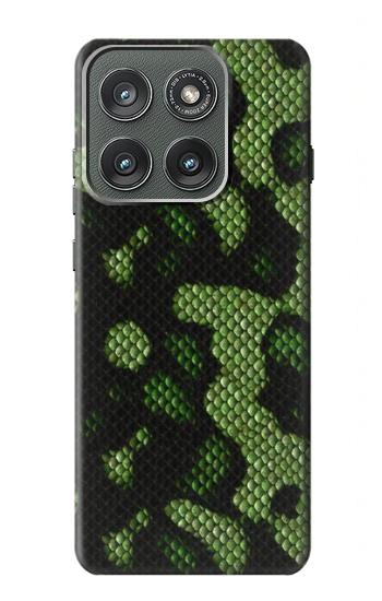 S2877 グリーンスネークスキン グラフィックプリント Green Snake Skin Graphic Printed Motorola Edge (2025) バックケース、フリップケース・カバー