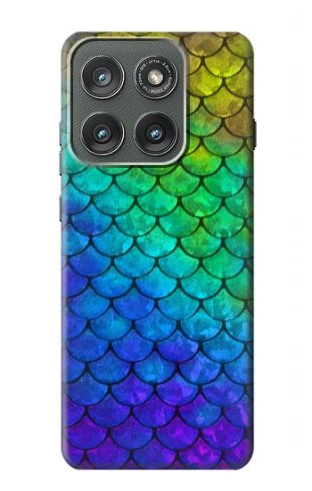S2930 人魚のスケール Mermaid Fish Scale Motorola Edge (2025) バックケース、フリップケース・カバー