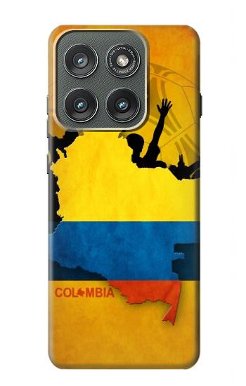 S2996 コロンビアサッカー Colombia Football Soccer Map Flag Motorola Edge (2025) バックケース、フリップケース・カバー