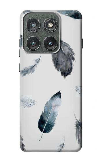 S3085 羽 Feather Paint Pattern Motorola Edge (2025) バックケース、フリップケース・カバー