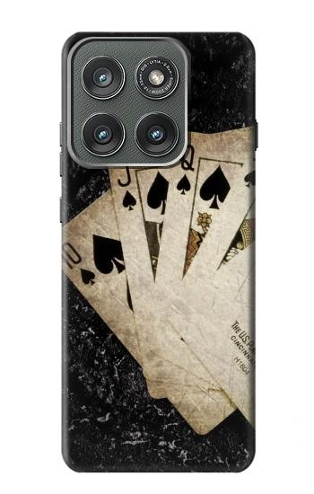 S3231 ヴィンテージロイヤルストレートフラッシュカード Vintage Royal Straight Flush Cards Motorola Edge (2025) バックケース、フリップケース・カバー