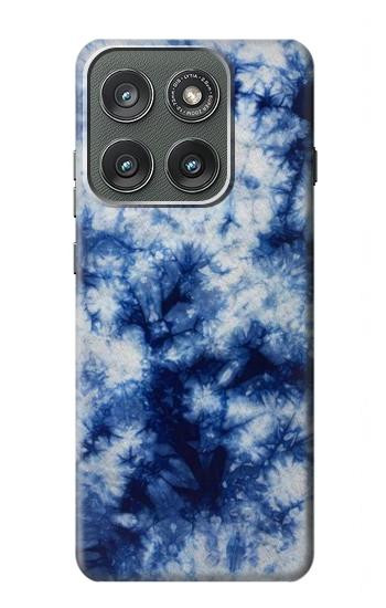 S3439 インディゴタイダイ Fabric Indigo Tie Dye Motorola Edge (2025) バックケース、フリップケース・カバー