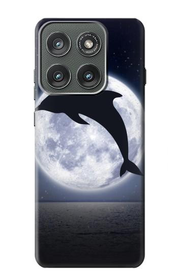 S3510 ドルフィン Dolphin Moon Night Motorola Edge (2025) バックケース、フリップケース・カバー