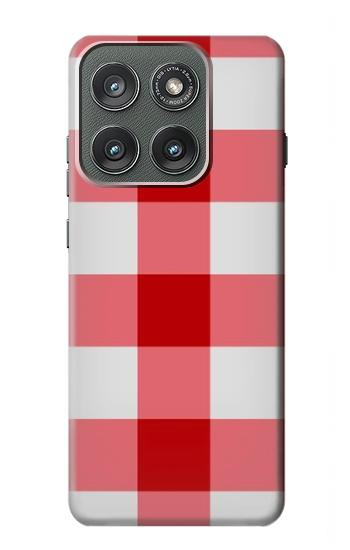 S3535 レッドギンガム Red Gingham Motorola Edge (2025) バックケース、フリップケース・カバー