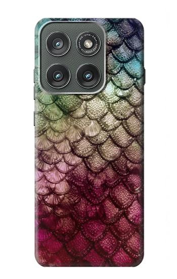 S3539 人魚の鱗 Mermaid Fish Scale Motorola Edge (2025) バックケース、フリップケース・カバー