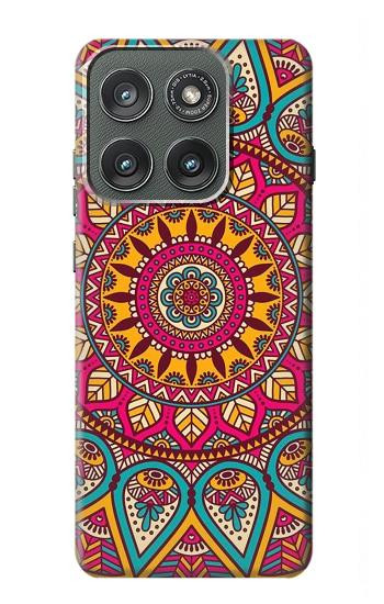 S3694 ヒッピーアートパターン Hippie Art Pattern Motorola Edge (2025) バックケース、フリップケース・カバー