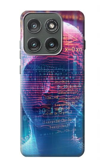 S3800 デジタル人顔 Digital Human Face Motorola Edge (2025) バックケース、フリップケース・カバー