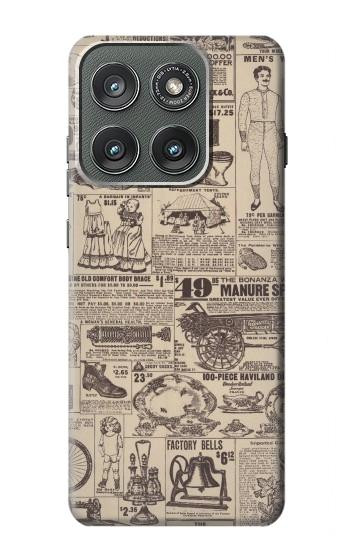 S3819 レトロなヴィンテージ紙 Retro Vintage Paper Motorola Edge (2025) バックケース、フリップケース・カバー