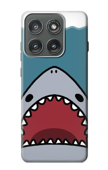 S3825 漫画のサメの海のダイビング Cartoon Shark Sea Diving Motorola Edge (2025) バックケース、フリップケース・カバー