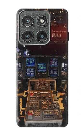 S3836 飛行機のコックピット Airplane Cockpit Motorola Edge (2025) バックケース、フリップケース・カバー