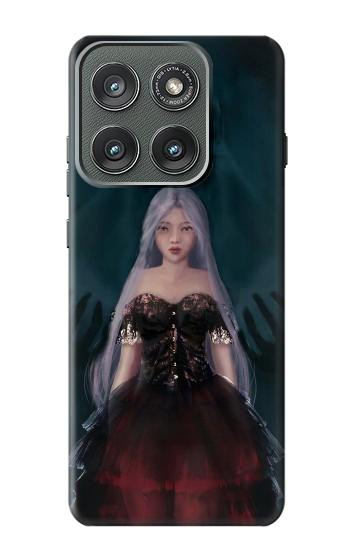 S3847 リリス 花嫁 ゴシック女 スカル死神 Lilith Devil Bride Gothic Girl Skull Grim Reaper Motorola Edge (2025) バックケース、フリップケース・カバー