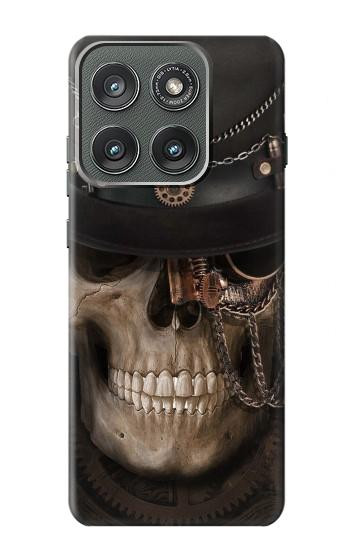 S3852 スチームパンクな頭蓋骨 Steampunk Skull Motorola Edge (2025) バックケース、フリップケース・カバー