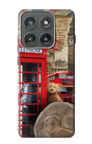 S3856 ヴィンテージ ロンドン ブリティッシュ Vintage London British Motorola Edge (2025) バックケース、フリップケース・カバー