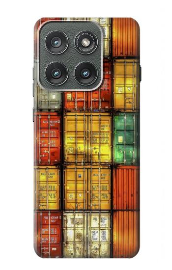 S3861 カラフルなコンテナ ブロック Colorful Container Block Motorola Edge (2025) バックケース、フリップケース・カバー