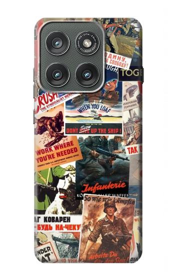 S3905 ビンテージ アーミー ポスター Vintage Army Poster Motorola Edge (2025) バックケース、フリップケース・カバー