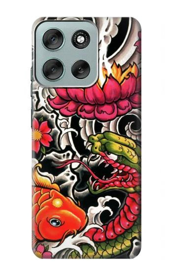 S0605 ヤクザタトゥー Yakuza Tattoo Motorola Moto G56 バックケース、フリップケース・カバー