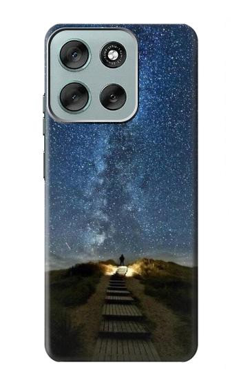 S0734 天国への階段アイスランド Stairway to Heaven Iceland Motorola Moto G56 バックケース、フリップケース・カバー