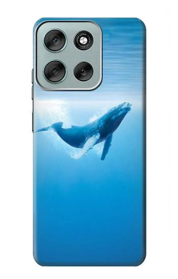 S0843 シロナガスクジラ Blue Whale Motorola Moto G56 バックケース、フリップケース・カバー