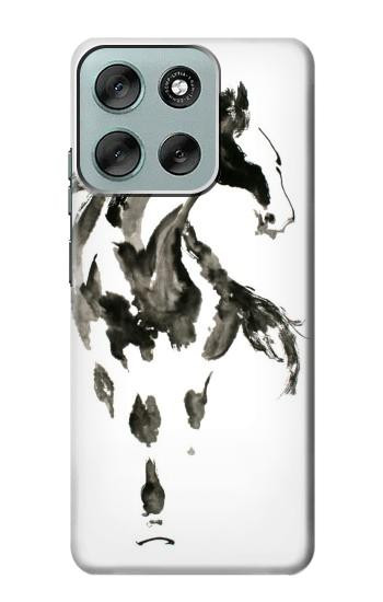 S1031 馬の絵筆 Horse Paintbrush Motorola Moto G56 バックケース、フリップケース・カバー