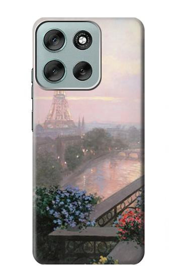 S1443 エッフェル パリのテラス Terrace in Paris Eifel Motorola Moto G56 バックケース、フリップケース・カバー