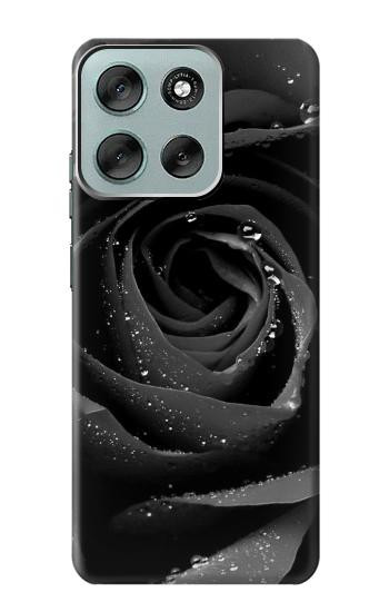 S1598 黒バラ Black Rose Motorola Moto G56 バックケース、フリップケース・カバー
