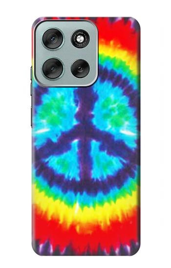 S1870 絞り染め 平和 Tie Dye Peace Motorola Moto G56 バックケース、フリップケース・カバー