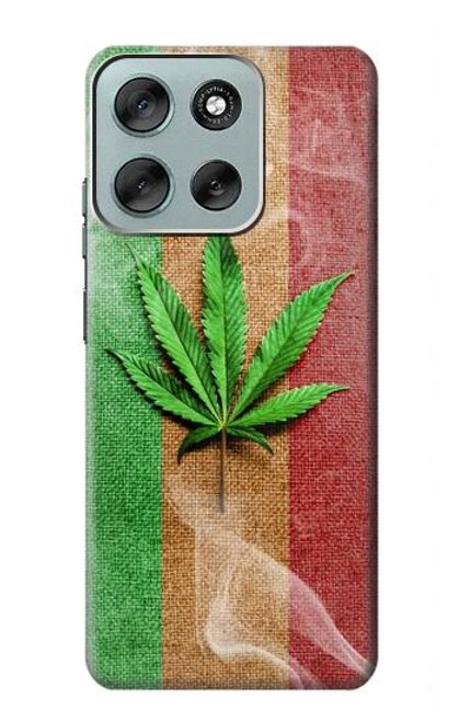 S2109 マリファナラスタ旗 Smoke Reggae Rasta Flag Motorola Moto G56 バックケース、フリップケース・カバー