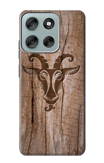 S2183 ヤギ 木材 グラフィックプリント Goat Wood Graphic Printed Motorola Moto G56 バックケース、フリップケース・カバー
